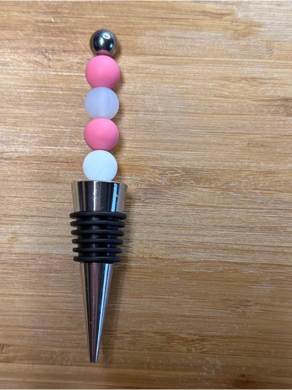 Pink & White Wine Stopper